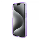 Guess iPhone 15 Kuoret Ring Stand Glitter MagSafe Violetti