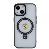 Ferrari iPhone 15 Kuori Sormusteline MagSafe Musta