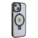 Ferrari iPhone 15 Kuori Sormusteline MagSafe Musta