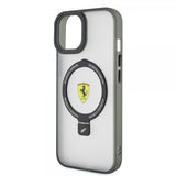 Ferrari iPhone 15 Kuori Sormusteline MagSafe Musta