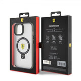 Ferrari iPhone 15 Kuori Sormusteline MagSafe Musta