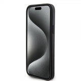Karl Lagerfeld iPhone 15 Saffiano Double Cardslot -kuori, musta