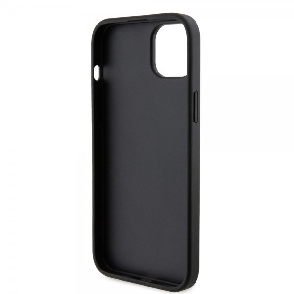 Karl Lagerfeld iPhone 15 Saffiano Double Cardslot -kuori, musta