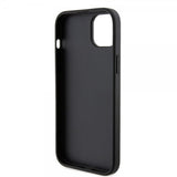 Karl Lagerfeld iPhone 15 Saffiano Double Cardslot -kuori, musta