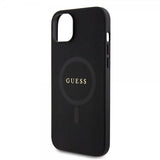 Guess iPhone 15 Saffiano MagSafe -suojakuori, musta