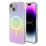 Guess iPhone 15 Kuoret Script MagSafe Pinkki