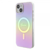 Guess iPhone 15 Kuoret Script MagSafe Pinkki