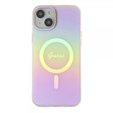 Guess iPhone 15 Kuoret Script MagSafe Pinkki
