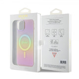 Guess iPhone 15 Kuoret Script MagSafe Pinkki