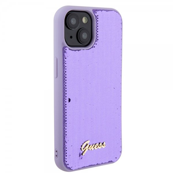 Guess iPhone 15 Suojakuori Sequin Violetti