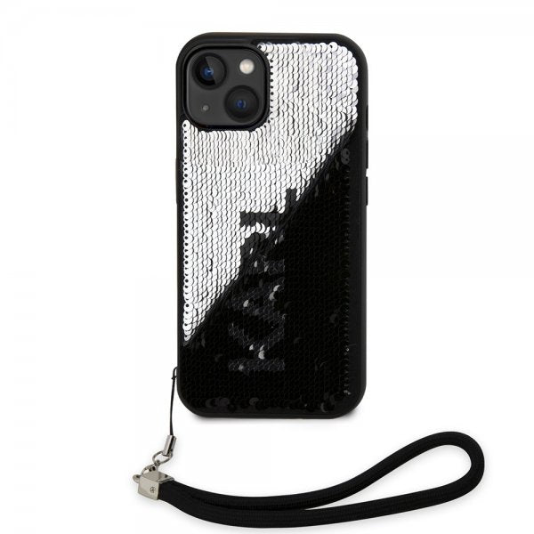 Karl Lagerfeld iPhone 15 -kuori Sequin, musta