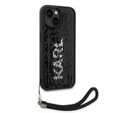 Karl Lagerfeld iPhone 15 -kuori Sequin, musta