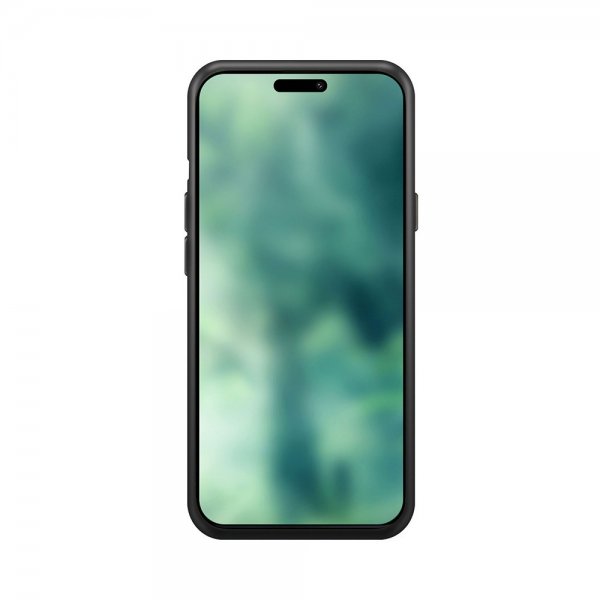 Xqisit iPhone 15 -silikonikuori MagSafe, musta