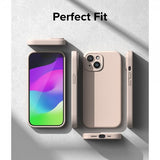 Ringke iPhone 15 Silicone Magnetic Pink Sand -suojakuori