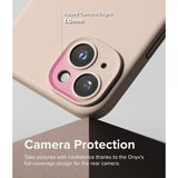 Ringke iPhone 15 Silicone Magnetic Pink Sand -suojakuori