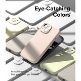 Ringke iPhone 15 Silicone Magnetic Pink Sand -suojakuori