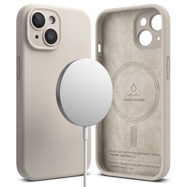 Ringke iPhone 15 Silicone Magnetic Stone -suojakuori