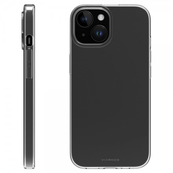 Vivanco iPhone 15 Kuori Slim TPU Läpinäkyvä