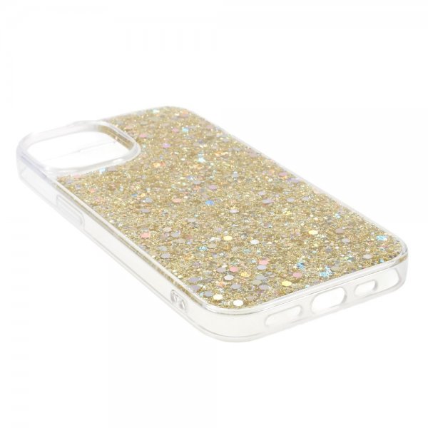 Nordic Covers iPhone 15 -kuori, Sparkle Series, sitriininkulta