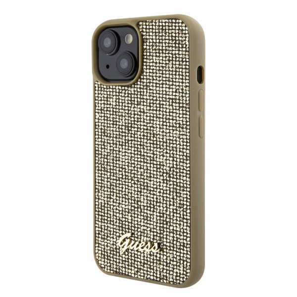 Guess iPhone 15 Suojakuori Square Mirror Kulta
