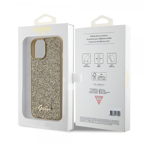 Guess iPhone 15 Suojakuori Square Mirror Kulta