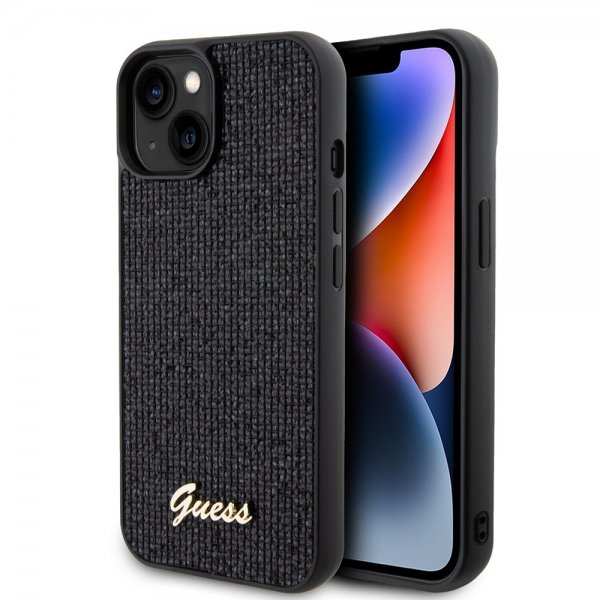 Guess iPhone 15 Kuoret Square Mirror Musta