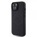 Mercedes Benz iPhone 15 Kuoret Star Pattern MagSafe Musta