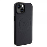 Mercedes Benz iPhone 15 Kuoret Star Pattern MagSafe Musta