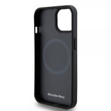 Mercedes Benz iPhone 15 Kuoret Star Pattern MagSafe Musta