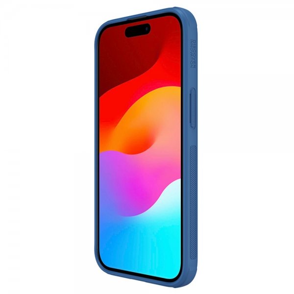 Nillkin iPhone 15 Super Frosted Shield Pro -kuori, sininen