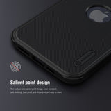 Nillkin iPhone 15 -kuori Super Frosted Shield Pro Logo Hole sininen