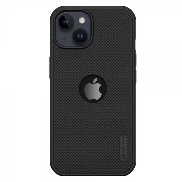 Nillkin iPhone 15 -kuori Super Frosted Shield Pro Logo Hole musta
