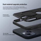 Nillkin iPhone 15 -kuori Super Frosted Shield Pro Logo Hole musta