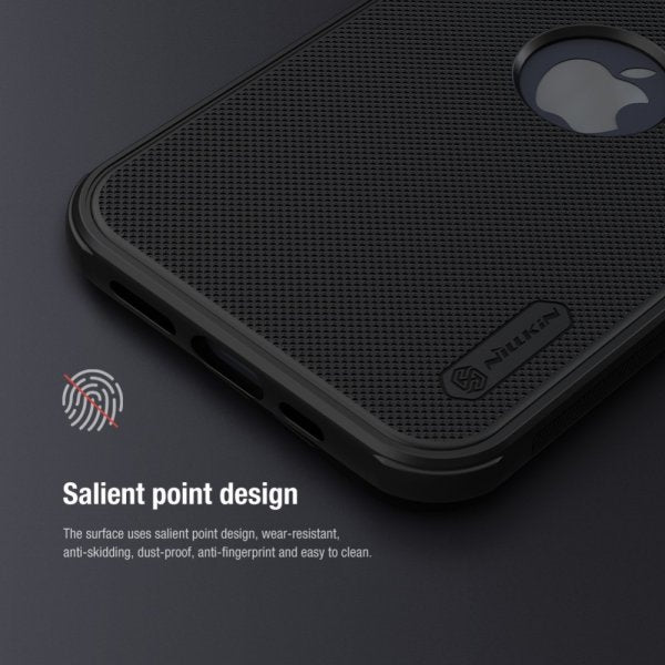 Nillkin iPhone 15 -kuori Super Frosted Shield Pro Logo Hole musta