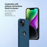 Nillkin iPhone 15 -kuori Super Frosted Shield Pro Logo Hole musta