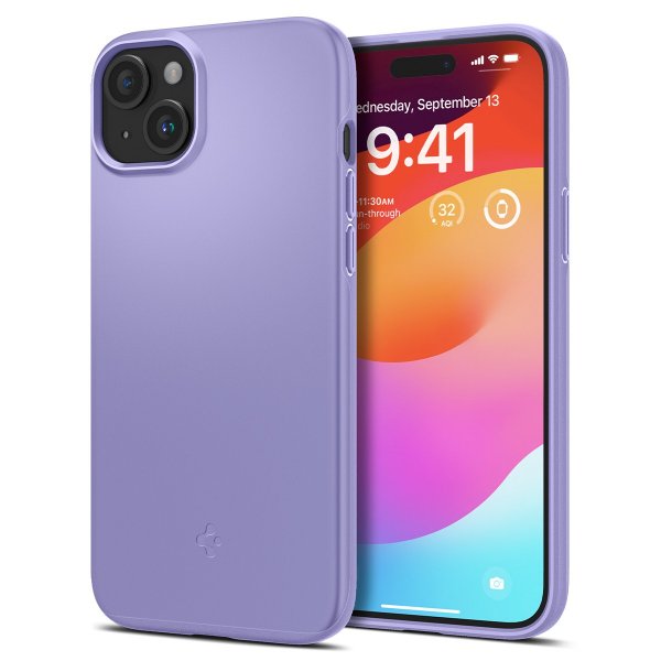 Spigen iPhone 15 Thin Fit -suojakuori, Iris Purple