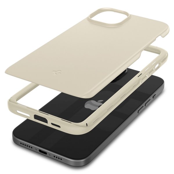 Spigen iPhone 15 -kuori Thin Fit Mute Beige