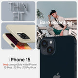Spigen iPhone 15 -kuori Thin Fit Mute Beige