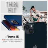 Spigen iPhone 15 Thin Fit -kuori, tummansininen