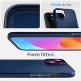 Spigen iPhone 15 Thin Fit -kuori, tummansininen