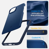 Spigen iPhone 15 Thin Fit -kuori, tummansininen