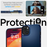 Spigen iPhone 15 Thin Fit -kuori, tummansininen
