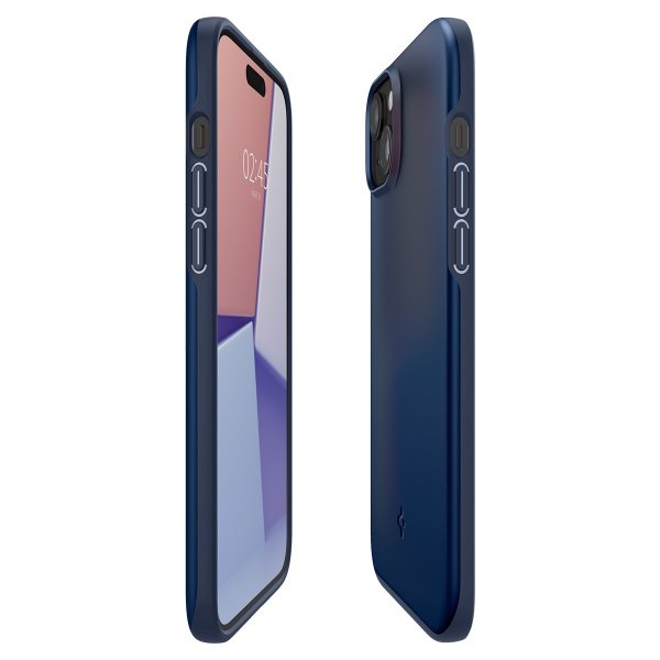 Spigen iPhone 15 Thin Fit -kuori, tummansininen