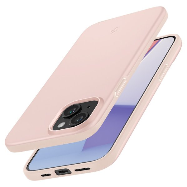 Spigen iPhone 15 Thin Fit -kuori Pink Sand