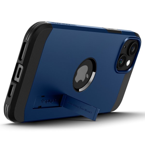 Spigen iPhone 15 -kuori Tough Armor MagFit, laivastonsininen