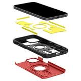 Spigen iPhone 15 Suojakuori Tough Armor MagFit Punainen