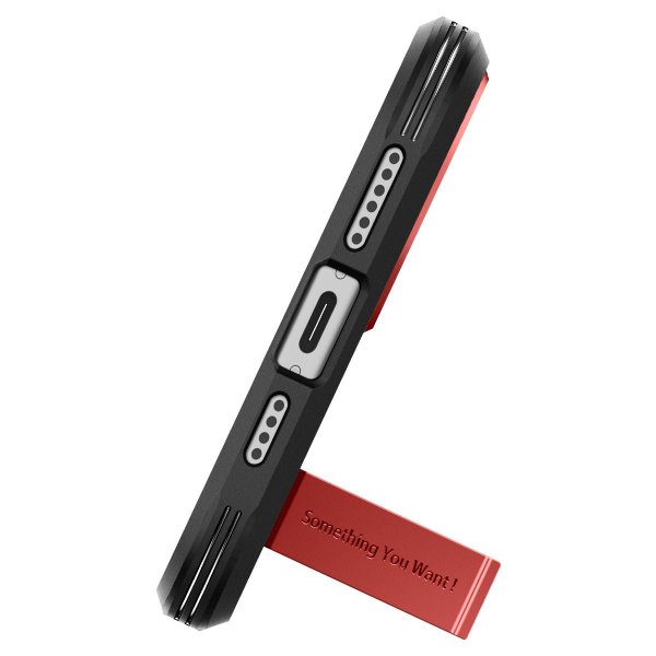 Spigen iPhone 15 Suojakuori Tough Armor MagFit Punainen
