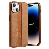 X-Level iPhone 15 Kuoret Kangaskuvio Ruskea