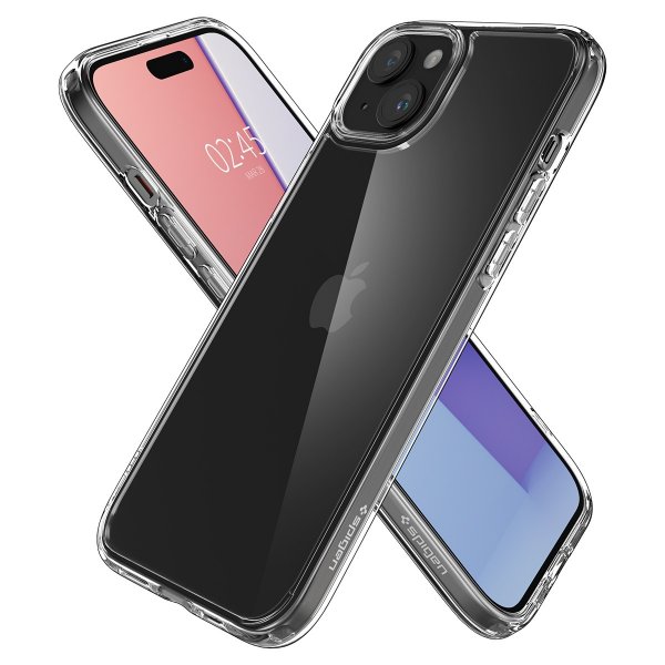 Spigen iPhone 15 -kuori Ultra Hybrid Crystal Clear