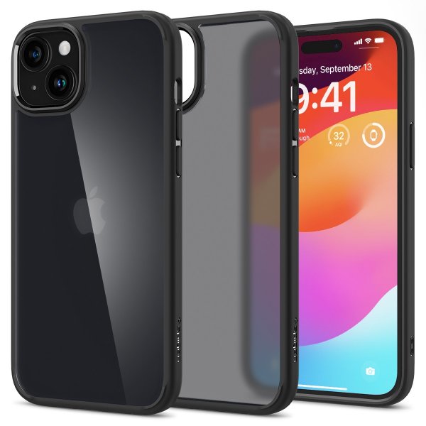 Spigen iPhone 15 Kuori Ultra Hybrid Frost Black